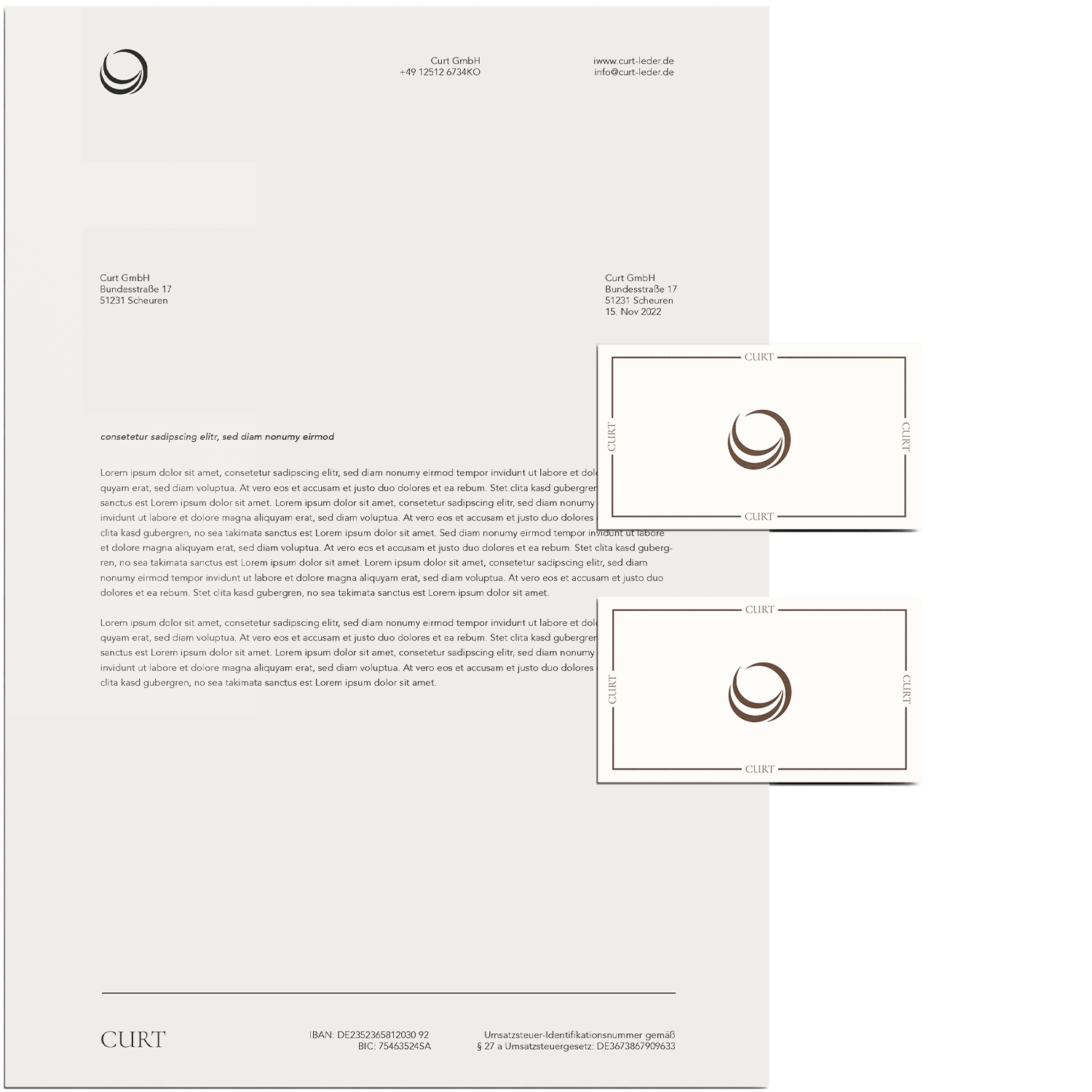Briefpapier Geschäftsbriefe